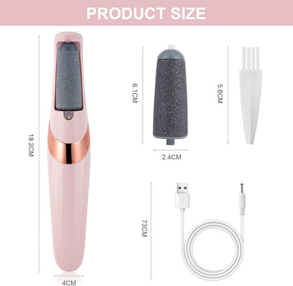 Rechargeable Electric Foot File | Callus & Dead Skin Remover with LED Light
