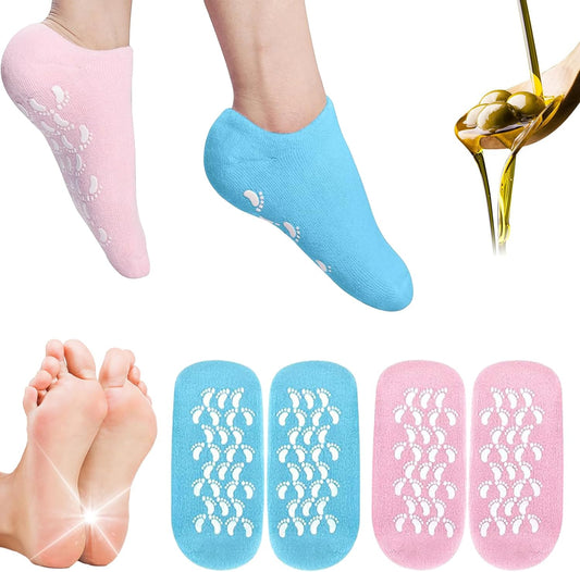 Moisturizing Gel Socks for Dry, Cracked & Rough Feet (1 Pair)