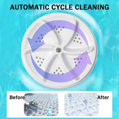 Portable Turbine Ultrasonic USB mini Washing Machine